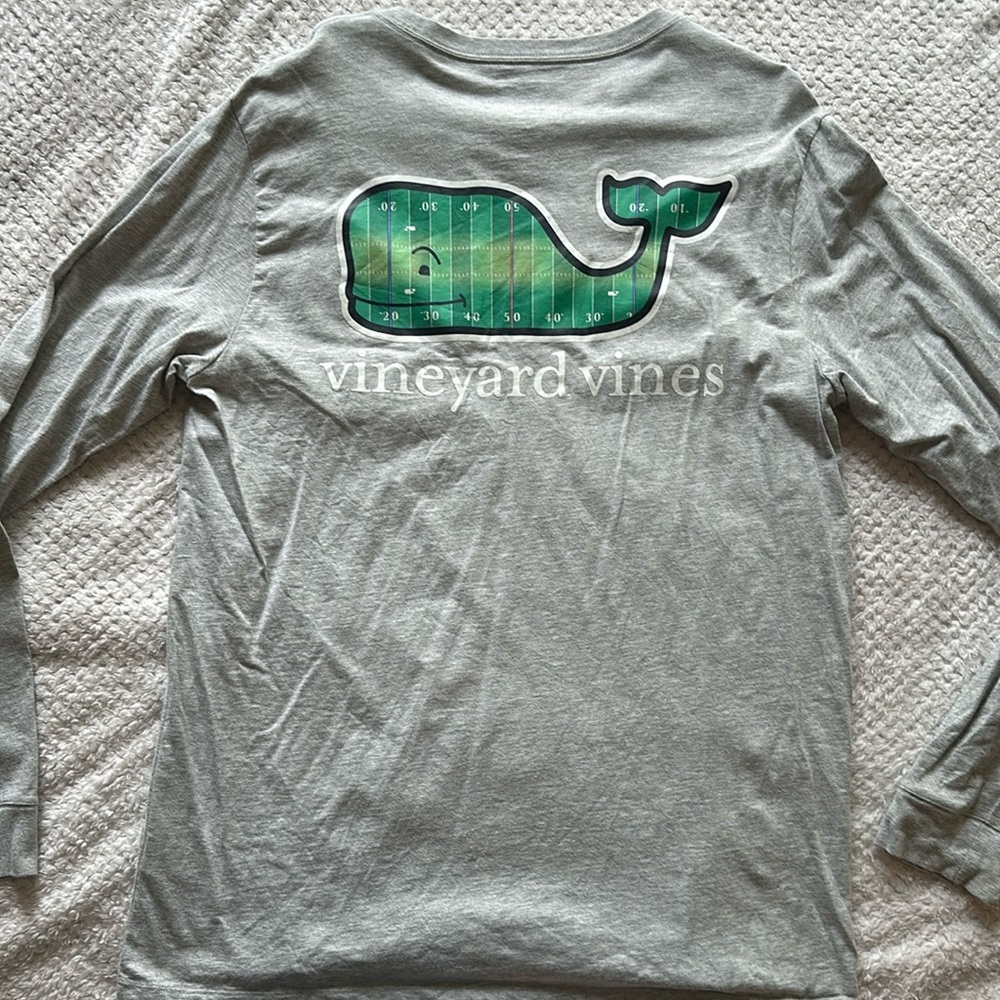 Vineyard Vines Football Field Long-Sleeve Pocket Tee